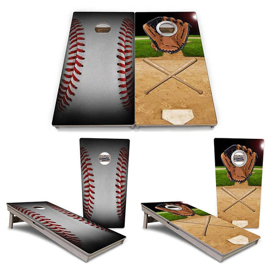 Regulation Cornhole Boards - Baseball Theme Design Options - 2'x4' Regulation Cornhole Set - 3/4″ Baltic Birch + UV Direct Print + UV Clear Coat