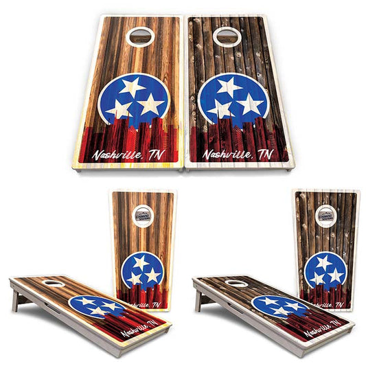 Regulation Cornhole Boards - Nashville Design Options - 2'x4' Regulation Cornhole Set - 3/4″ Baltic Birch + UV Direct Print + UV Clear Coat