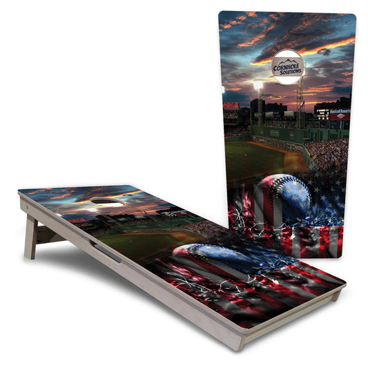 Regulation Cornhole Boards - Baseball Field - 2'x4' Regulation Cornhole Set - 3/4″ Baltic Birch - UV Direct Print + UV Clear Coat
