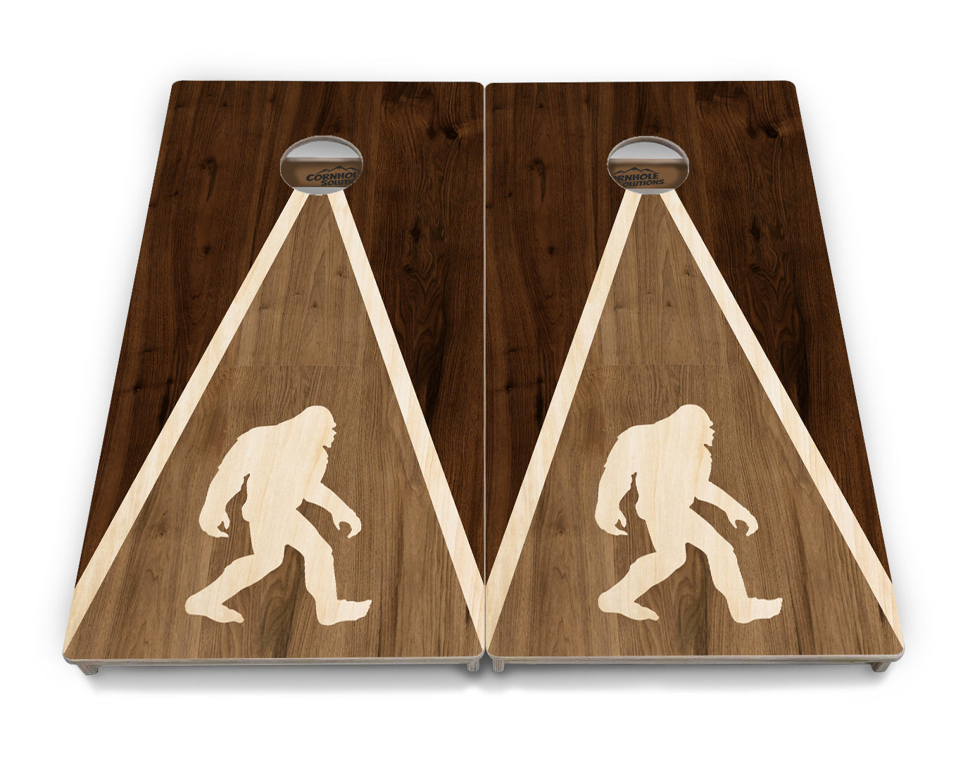 Regulation Cornhole Boards - Bigfoot Triangle - 2'x4' Regulation Cornhole Set - 3/4″ Baltic Birch - UV Direct Print + UV Clear Coat