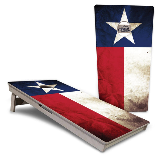 Regulation Cornhole Boards - Texas Flag - 2'x4' Regulation Cornhole Set - 3/4″ Baltic Birch + UV Direct Print + UV Clear Coat