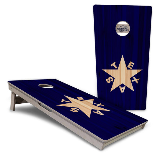 Regulation Cornhole Boards - Texas Star Design - 2'x4' Regulation Cornhole Set - 3/4″ Baltic Birch + UV Direct Print + UV Clear Coat