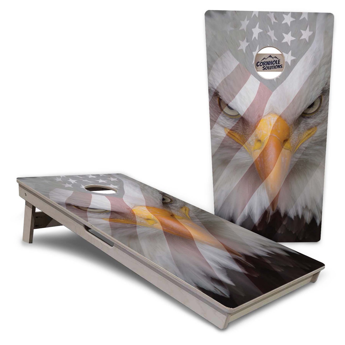 Regulation Cornhole Boards - Freedom Eagle - 2'x4' Regulation Cornhole Set - 3/4″ Baltic Birch + UV Direct Print + UV Clear Coat