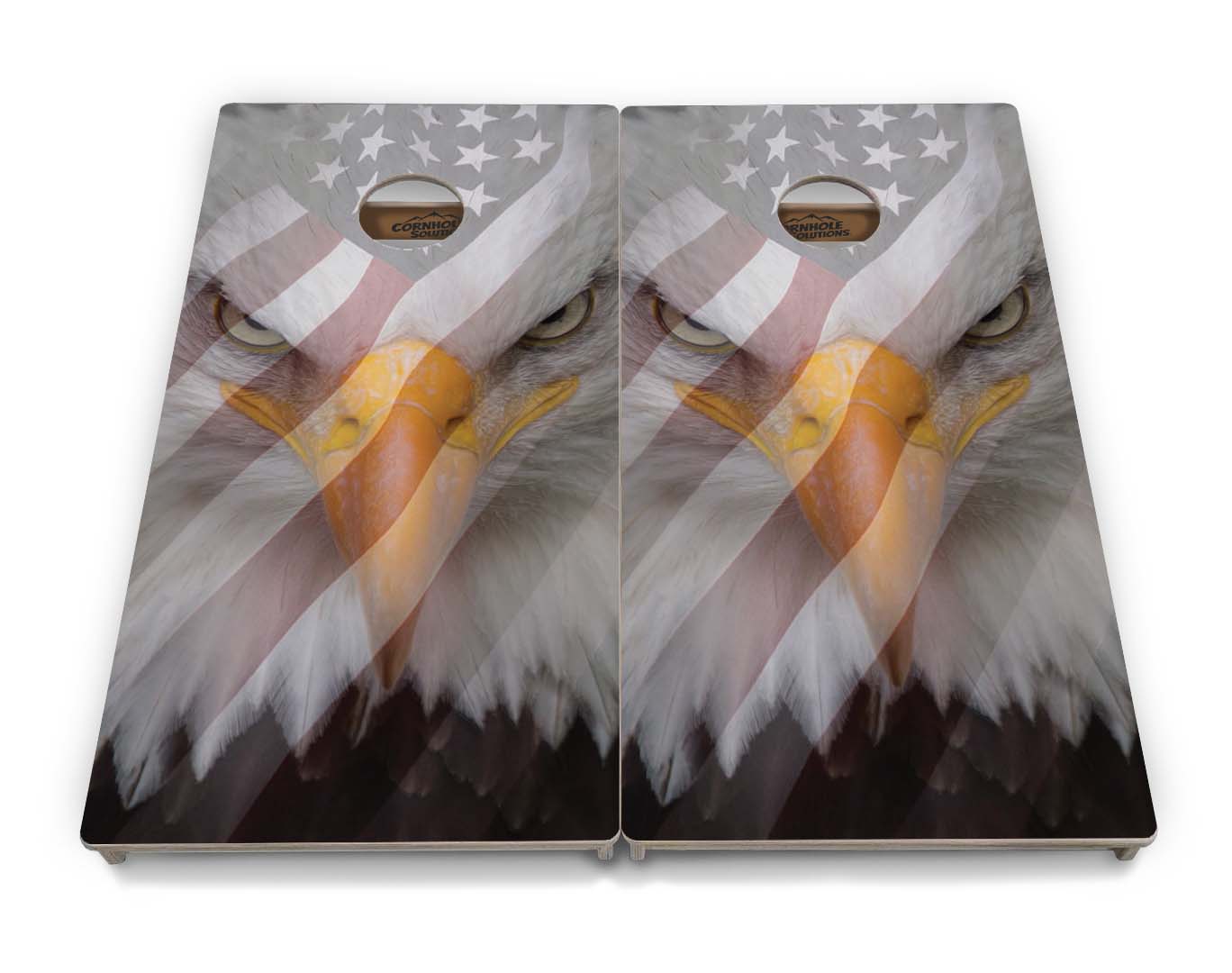 Regulation Cornhole Boards - Freedom Eagle - 2'x4' Regulation Cornhole Set - 3/4″ Baltic Birch + UV Direct Print + UV Clear Coat