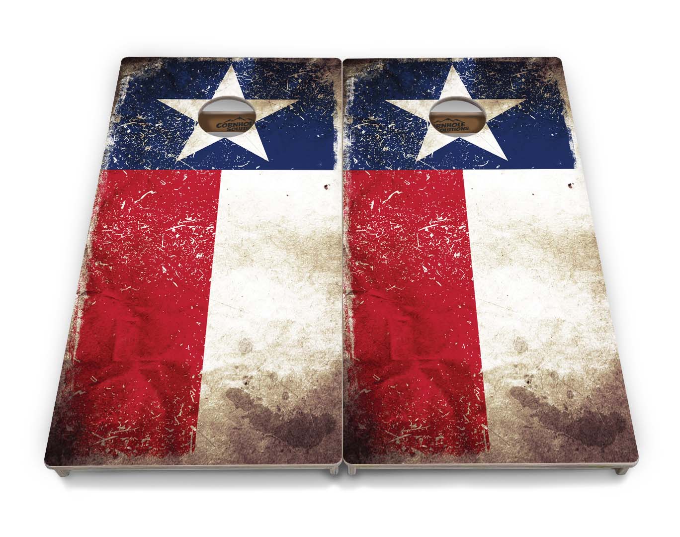 Regulations Cornhole Boards - Rustic Texas & Mexican Flag Design Options - 2'x4' Regulation Cornhole Set - 3/4″ Baltic Birch + UV Direct Print + UV Clear Coat
