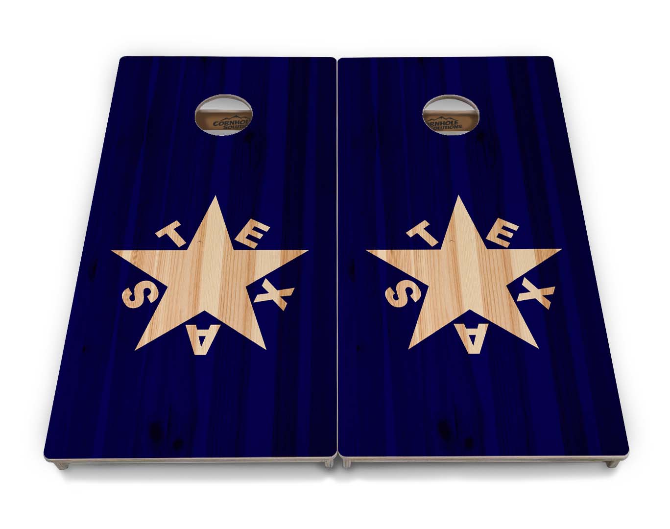 Regulation Cornhole Boards - Texas Star Design - 2'x4' Regulation Cornhole Set - 3/4″ Baltic Birch + UV Direct Print + UV Clear Coat