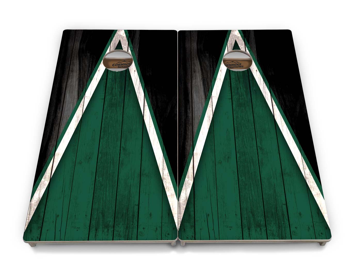 Regulation Cornhole Boards - Team Color Triangle Design Options - 2'x4' Regulation Cornhole Set - 3/4″ Baltic Birch + UV Direct Print + UV Clear Coat