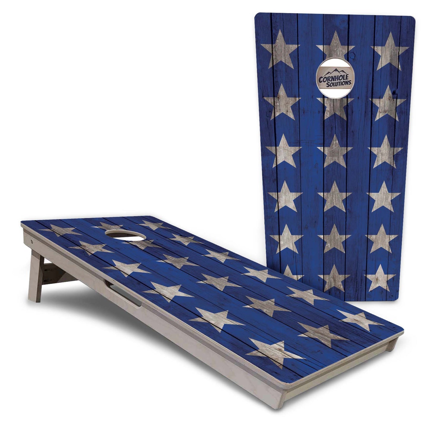 Regulation Cornhole Boards - Large Stars & Stripes Design Options - 2'x4' Regulation Cornhole Set - 3/4″ Baltic Birch + UV Direct Print + UV Clear Coat