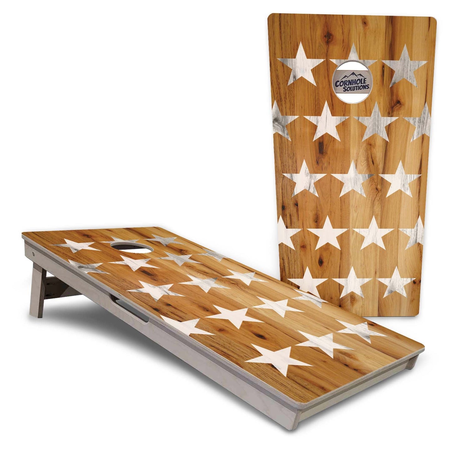 Regulation Cornhole Boards - Large Stars & Stripes Design Options - 2'x4' Regulation Cornhole Set - 3/4″ Baltic Birch + UV Direct Print + UV Clear Coat