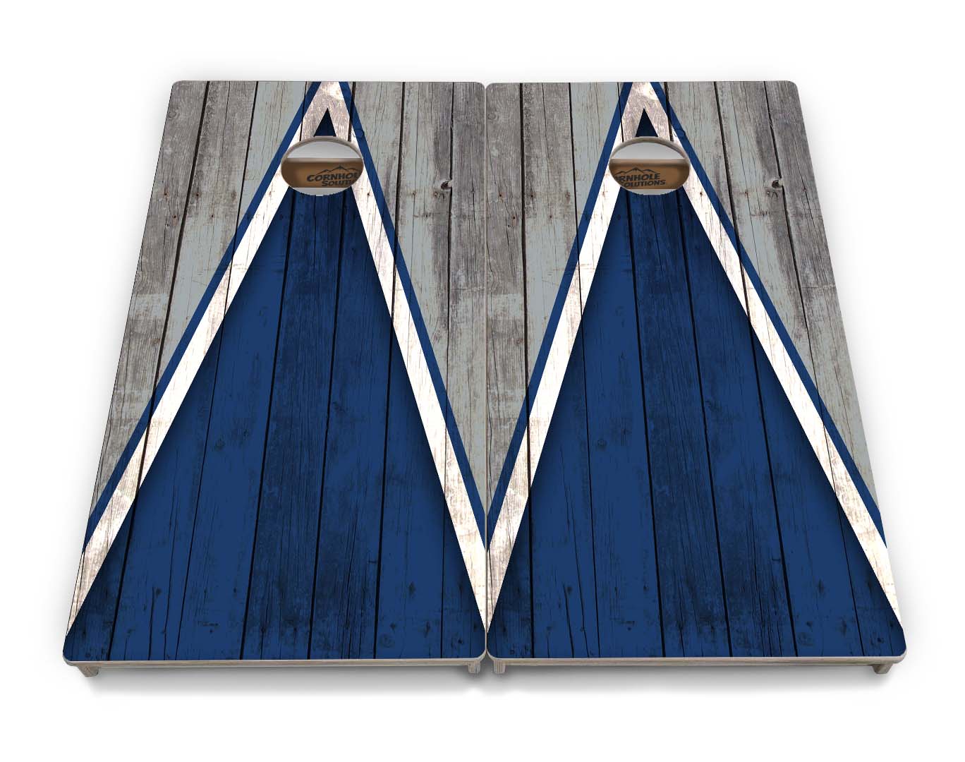 Regulation Cornhole Boards - Team Color Triangle Design Options - 2'x4' Regulation Cornhole Set - 3/4″ Baltic Birch + UV Direct Print + UV Clear Coat