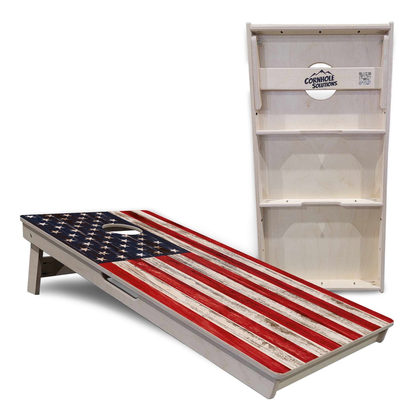 Regulation Cornhole Boards - Antique Flag - 2'x4' Regulation Cornhole Set - 3/4″ Baltic Birch - UV Direct Print + UV Clear Coat