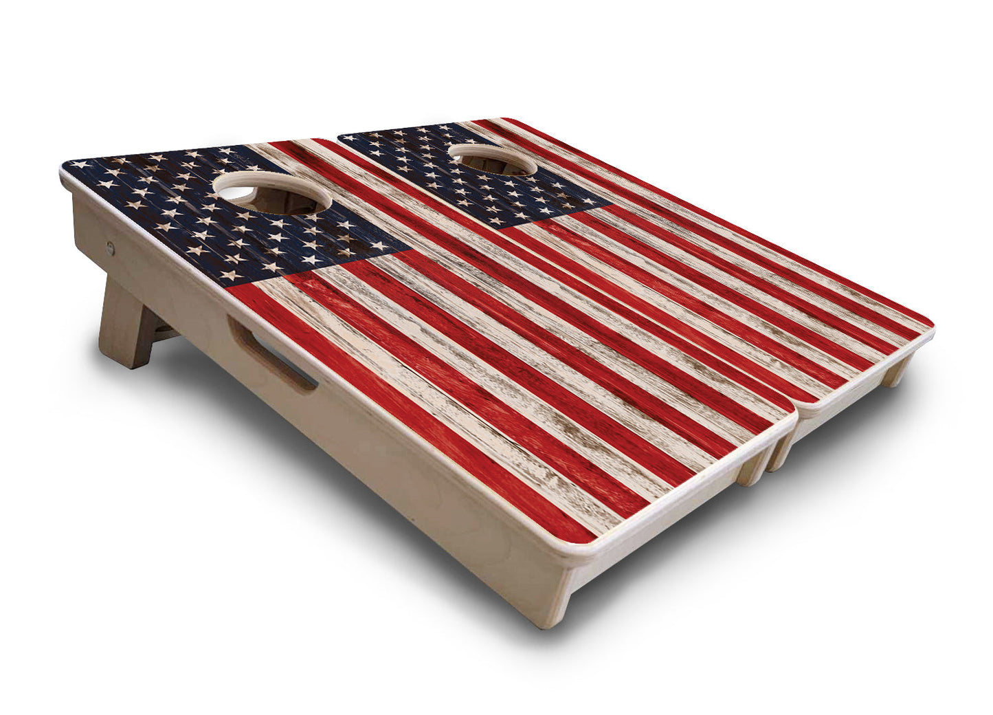 Mini 12" by 24" Cornhole Boards - 4" holes - Antique Flag Design - 18mm(3/4″) Baltic Birch