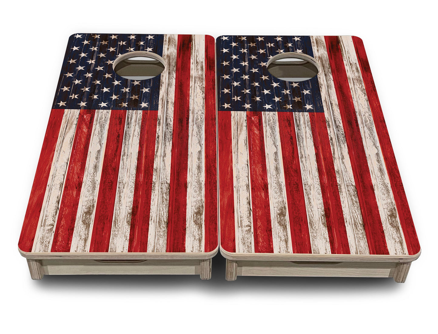 Mini 12" by 24" Cornhole Boards - 4" holes - Antique Flag Design - 18mm(3/4″) Baltic Birch