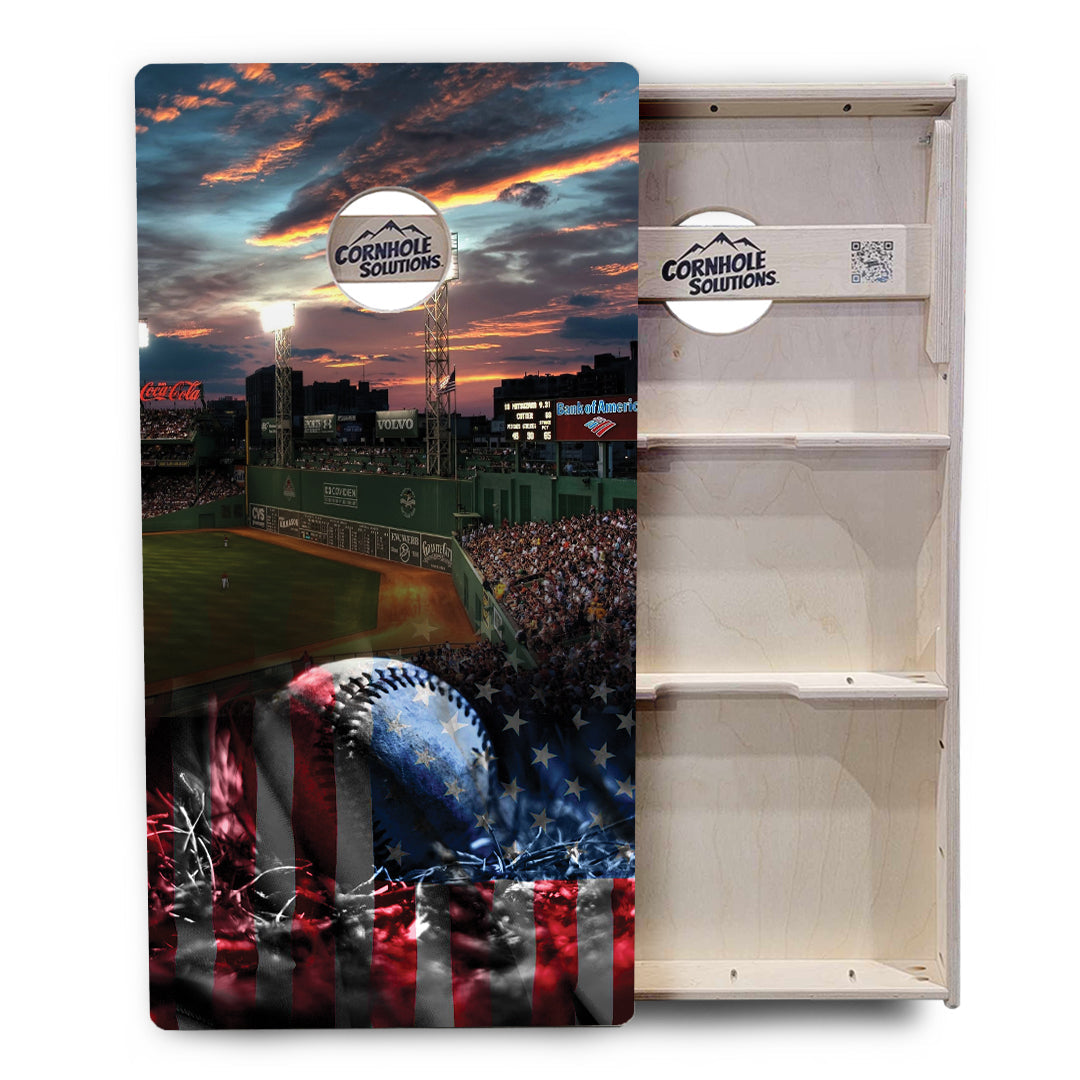 Regulation Cornhole Boards - Baseball Field - 2'x4' Regulation Cornhole Set - 3/4″ Baltic Birch - UV Direct Print + UV Clear Coat