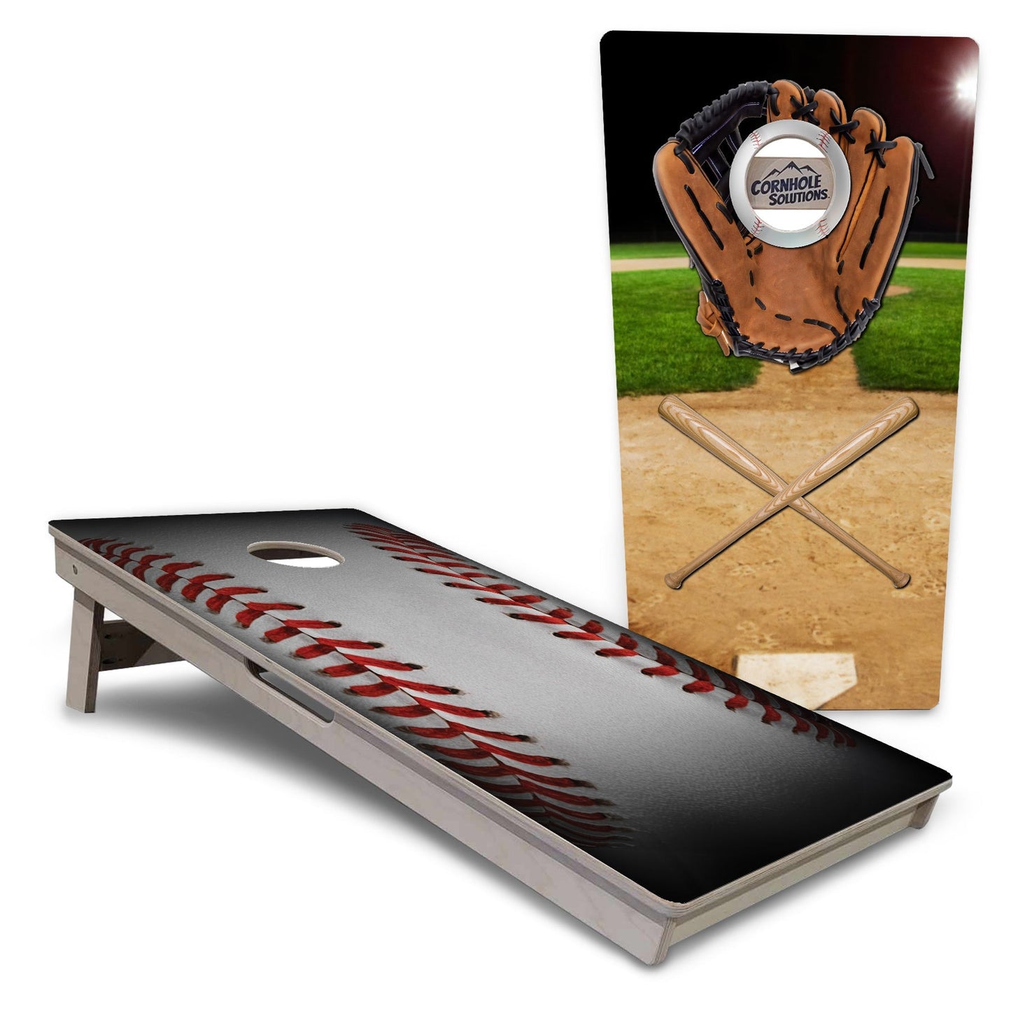 Regulation Cornhole Boards - Baseball Theme Design Options - 2'x4' Regulation Cornhole Set - 3/4″ Baltic Birch + UV Direct Print + UV Clear Coat