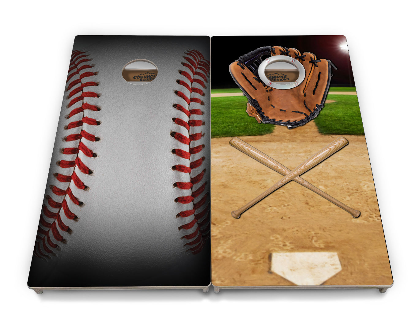 Regulation Cornhole Boards - Baseball Theme Design Options - 2'x4' Regulation Cornhole Set - 3/4″ Baltic Birch + UV Direct Print + UV Clear Coat