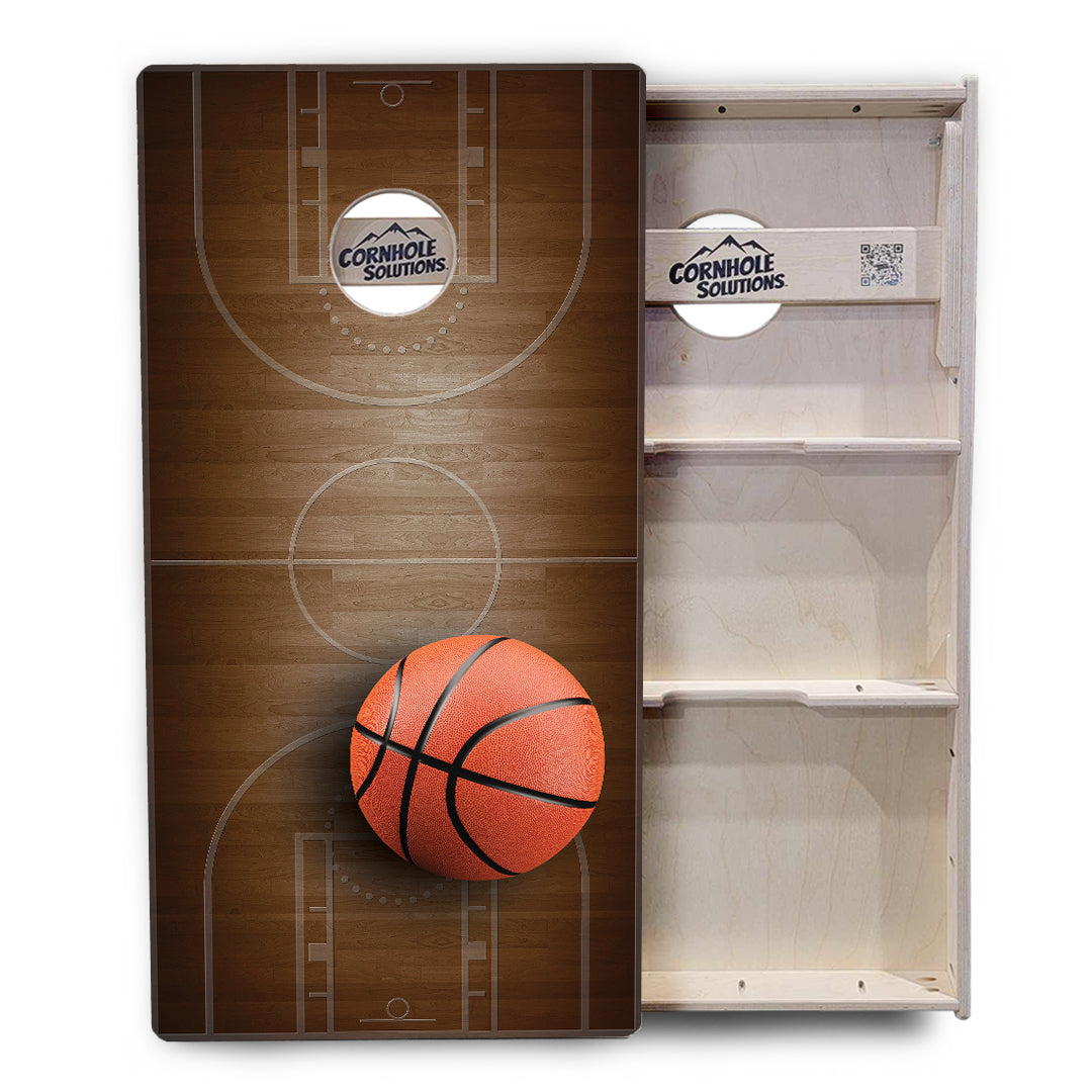 Regulation Cornhole Boards - Basketball - 2'x4' Regulation Cornhole Set - 3/4″ Baltic Birch - UV Direct Print + UV Clear Coat