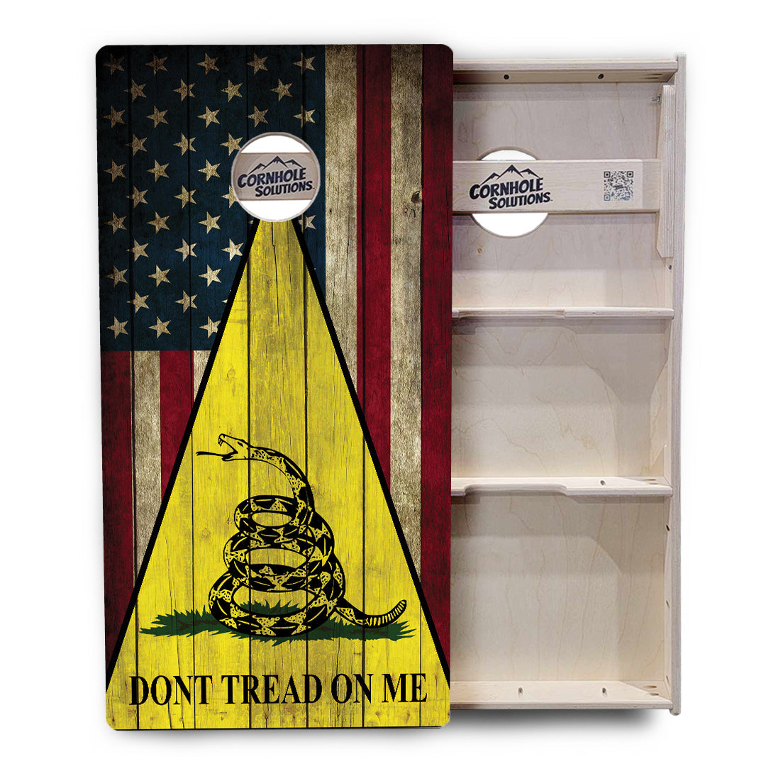 Regulation Cornhole Boards - Rustic DTOM Triangle - 2'x4' Regulation Cornhole Set - 3/4″ Baltic Birch - UV Direct Print + UV Clear Coat