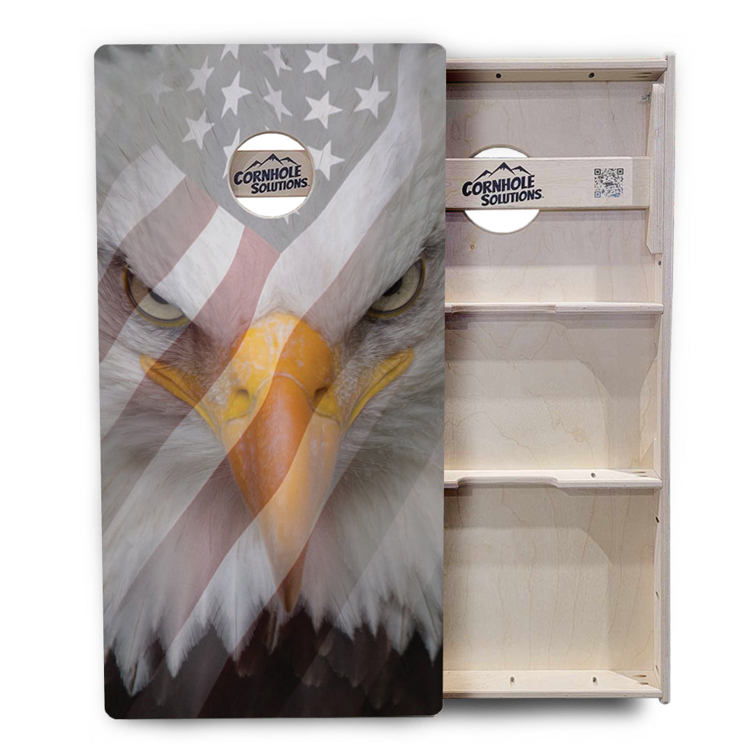 Regulation Cornhole Boards - Freedom Eagle - 2'x4' Regulation Cornhole Set - 3/4″ Baltic Birch + UV Direct Print + UV Clear Coat