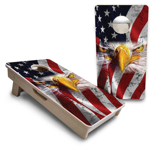 Mini 12" by 24" Cornhole Boards - 4" holes - Electric Eagle Design - 18mm(3/4″) Baltic Birch
