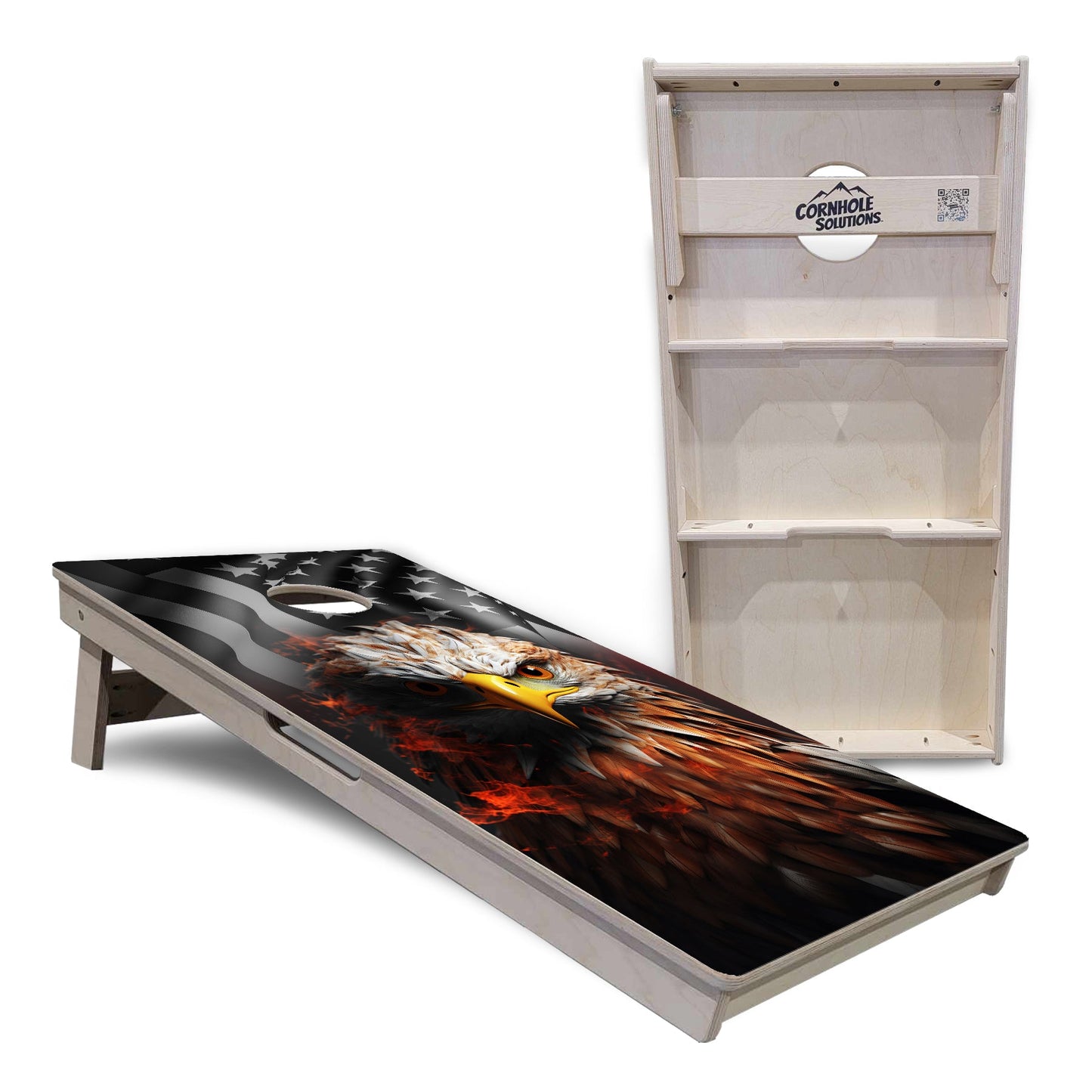 Regulation Cornhole Boards - Fire Eagle - 2'x4' Regulation Cornhole Set - 3/4″ Baltic Birch + UV Direct Print + UV Clear Coat