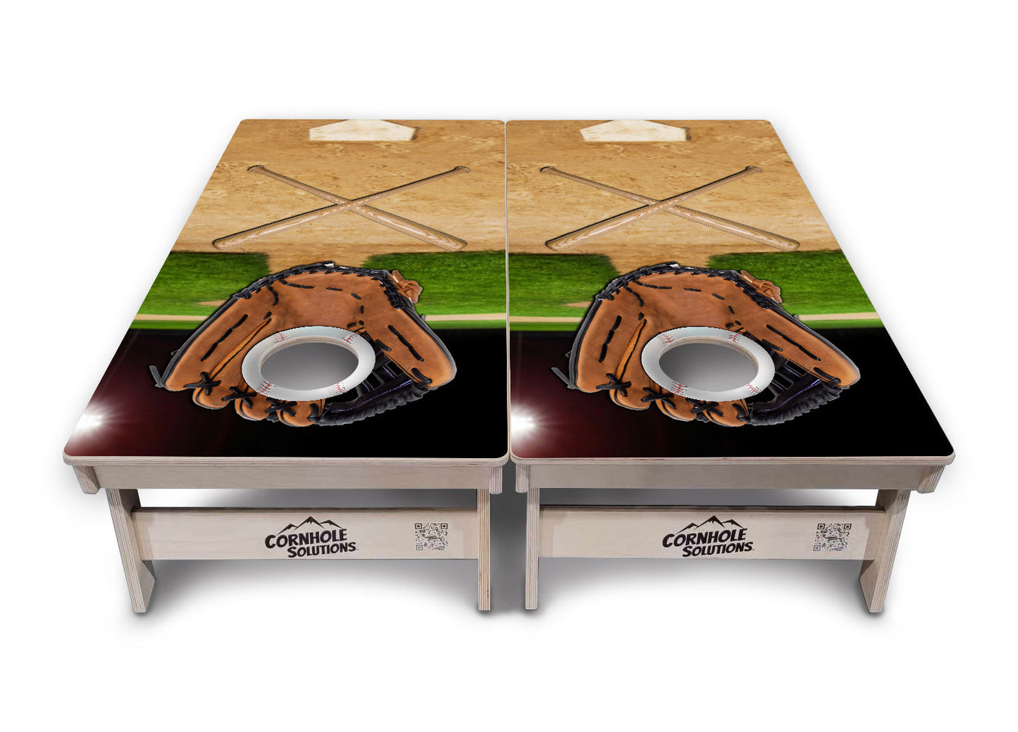 Regulation Cornhole Boards - Baseball Theme Design Options - 2'x4' Regulation Cornhole Set - 3/4″ Baltic Birch + UV Direct Print + UV Clear Coat