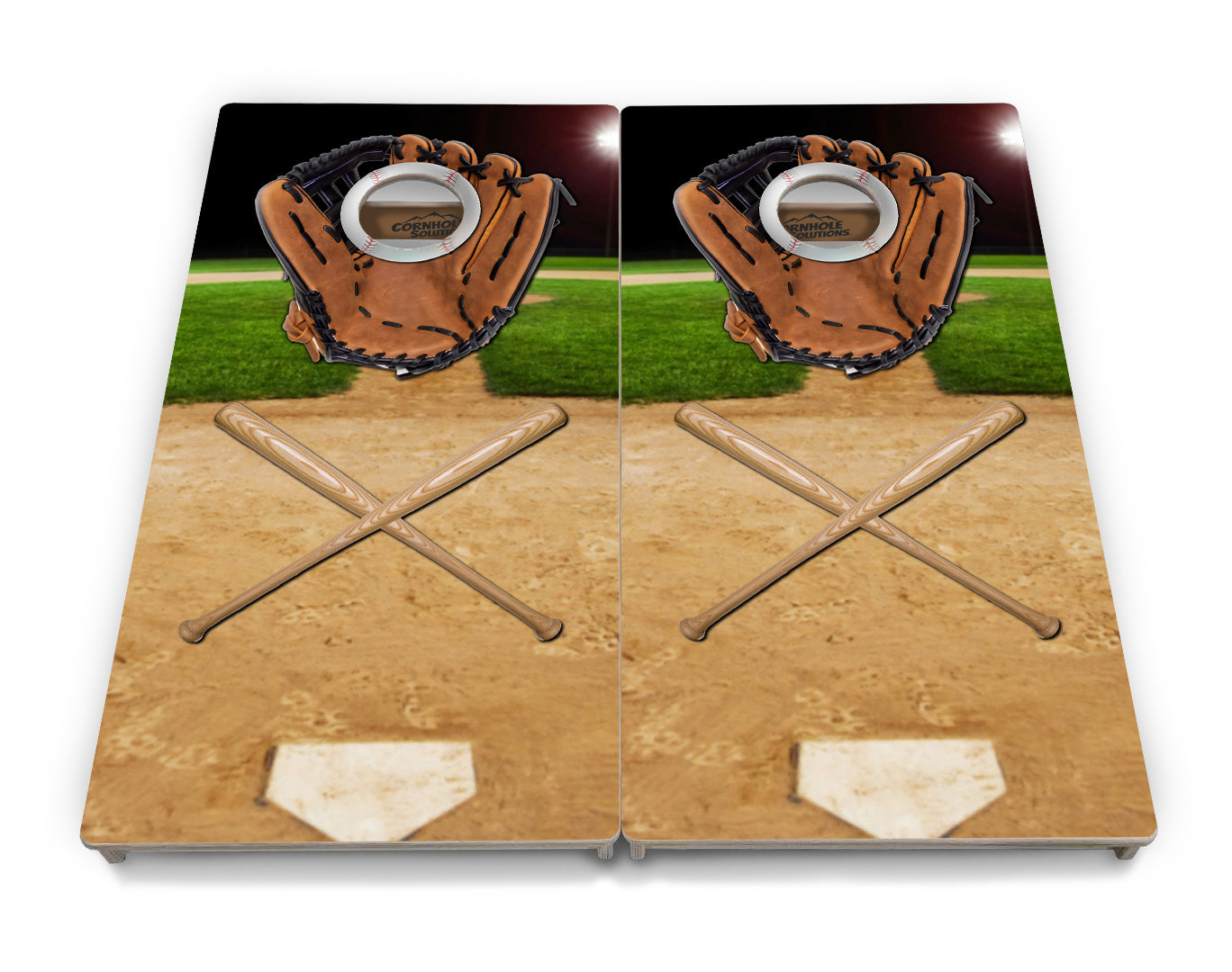 Regulation Cornhole Boards - Baseball Theme Design Options - 2'x4' Regulation Cornhole Set - 3/4″ Baltic Birch + UV Direct Print + UV Clear Coat