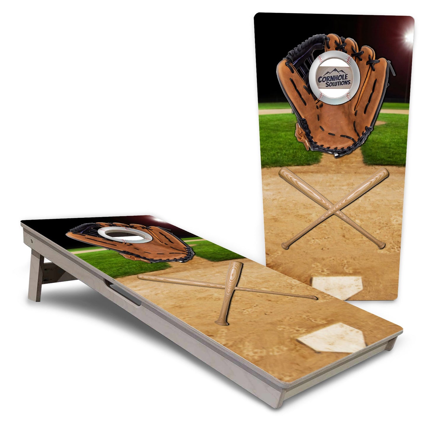 Regulation Cornhole Boards - Baseball Theme Design Options - 2'x4' Regulation Cornhole Set - 3/4″ Baltic Birch + UV Direct Print + UV Clear Coat