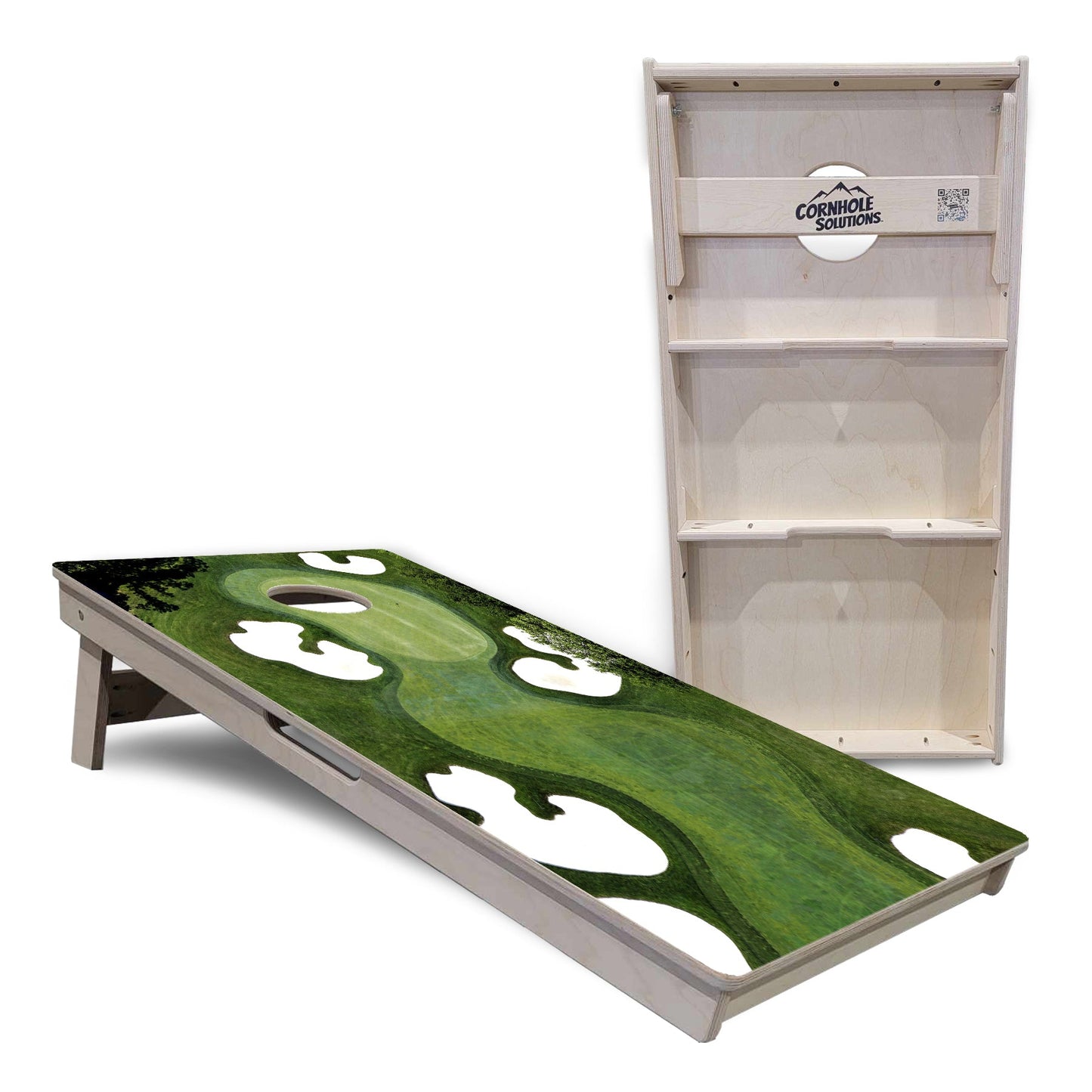 Regulation Cornhole Boards - Golf Course Design - 2'x4' Regulation Cornhole Set - 3/4″ Baltic Birch - UV Direct Print + UV Clear Coat