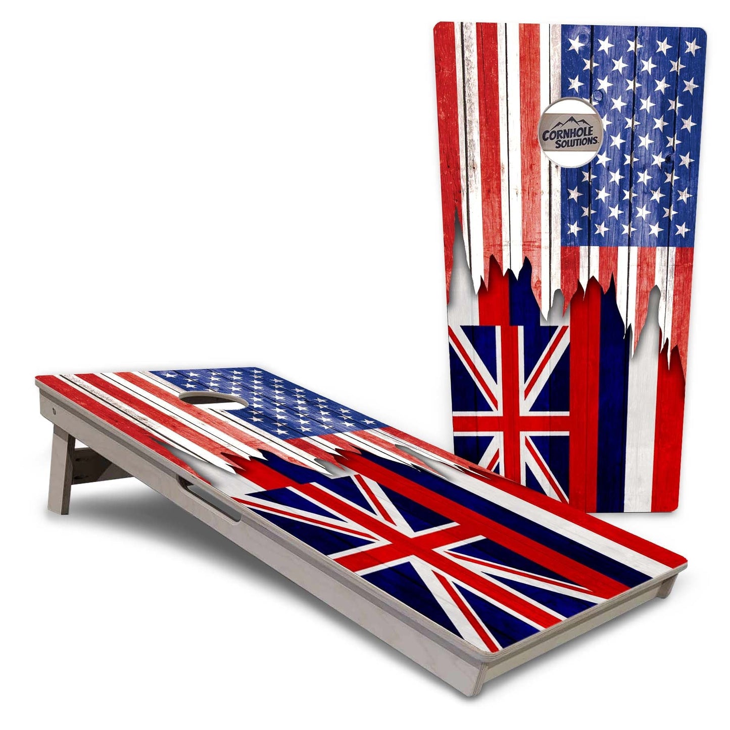 Regulation Cornhole Boards - State Flag Designs Hawaii to Maryland - 2'x4' Regulation Cornhole Set - 3/4″ Baltic Birch + UV Direct Print + UV Clear Coat