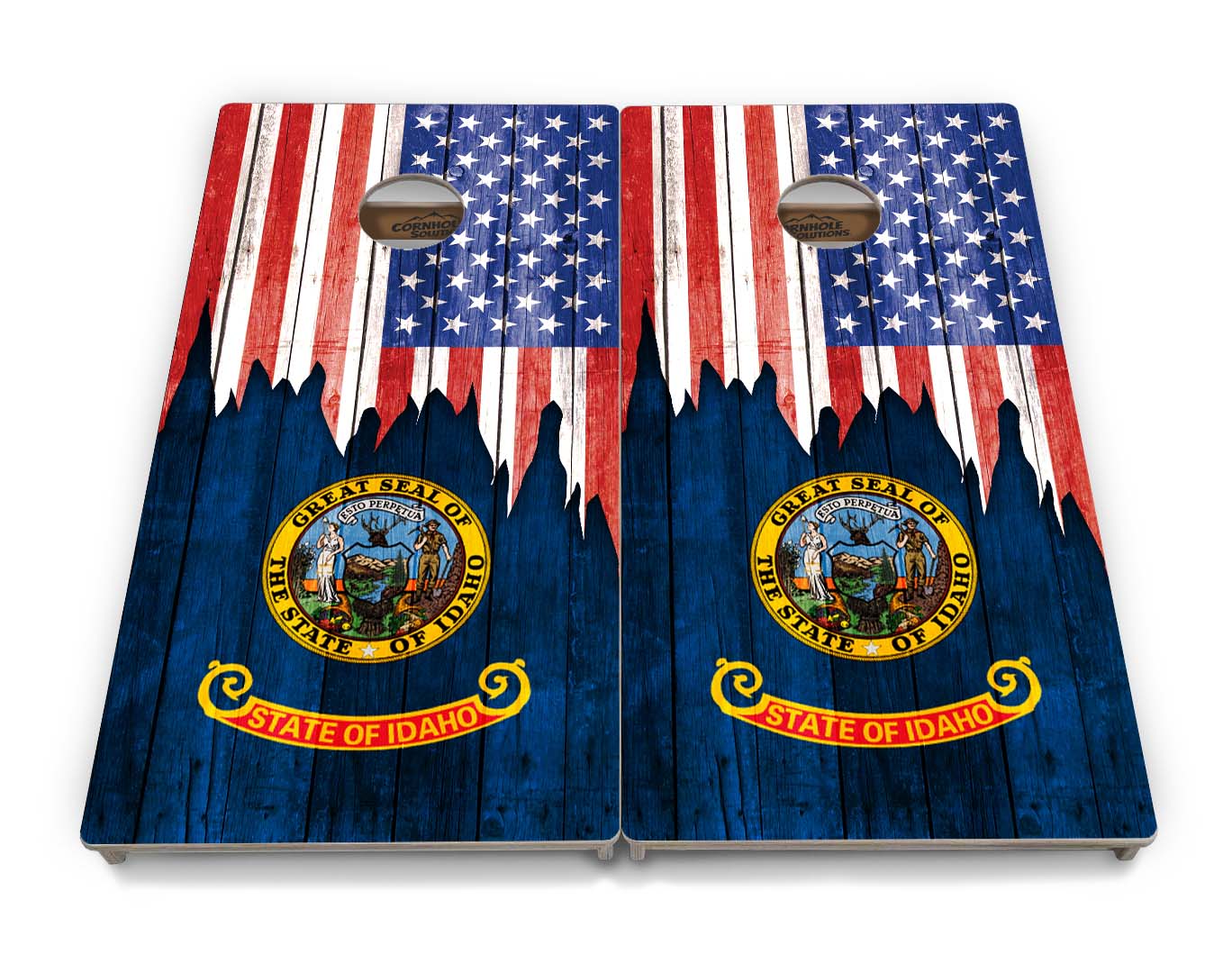 Regulation Cornhole Boards - State Flag Designs Hawaii to Maryland - 2'x4' Regulation Cornhole Set - 3/4″ Baltic Birch + UV Direct Print + UV Clear Coat