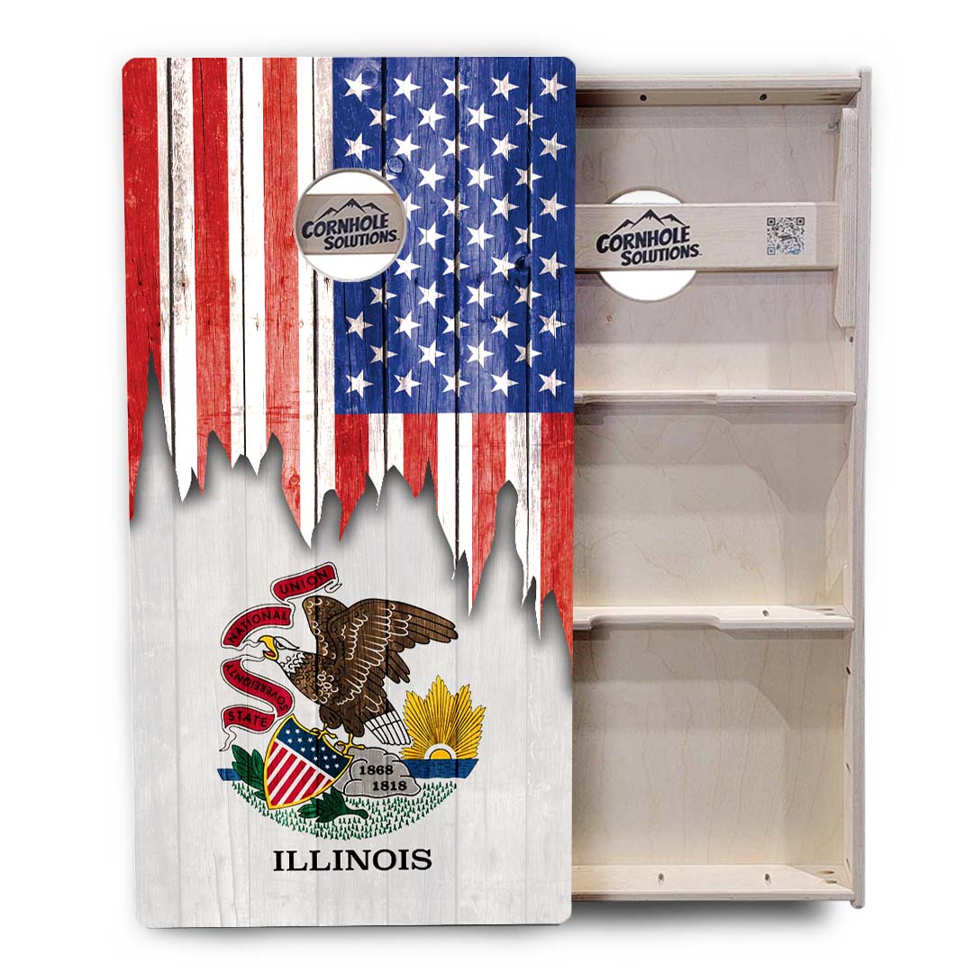 Regulation Cornhole Boards - State Flag Designs Hawaii to Maryland - 2'x4' Regulation Cornhole Set - 3/4″ Baltic Birch + UV Direct Print + UV Clear Coat