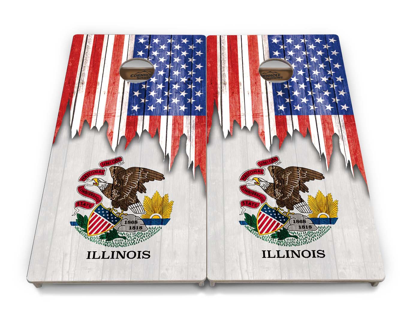 Regulation Cornhole Boards - State Flag Designs Hawaii to Maryland - 2'x4' Regulation Cornhole Set - 3/4″ Baltic Birch + UV Direct Print + UV Clear Coat