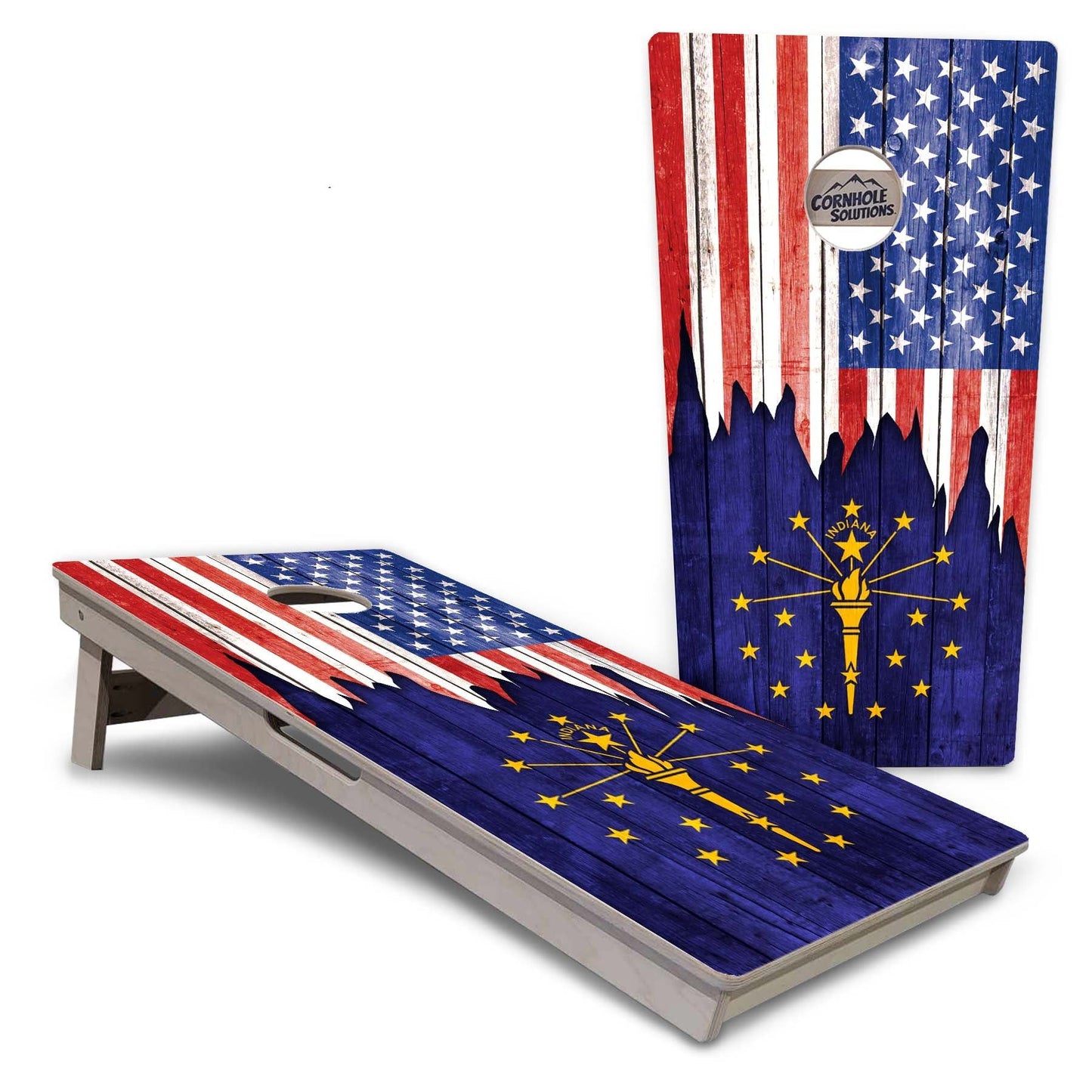 Regulation Cornhole Boards - State Flag Designs Hawaii to Maryland - 2'x4' Regulation Cornhole Set - 3/4″ Baltic Birch + UV Direct Print + UV Clear Coat
