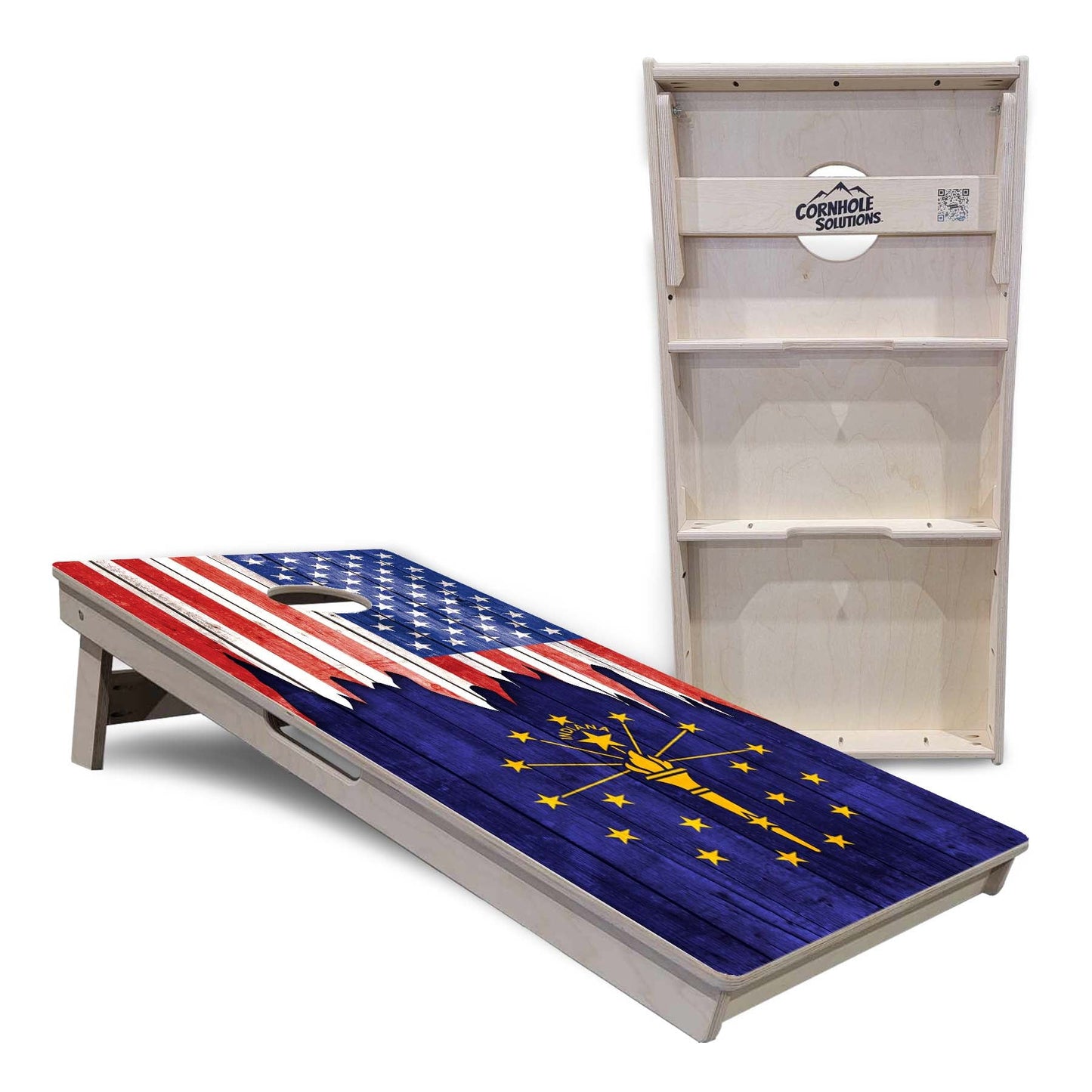 Regulation Cornhole Boards - State Flag Designs Hawaii to Maryland - 2'x4' Regulation Cornhole Set - 3/4″ Baltic Birch + UV Direct Print + UV Clear Coat