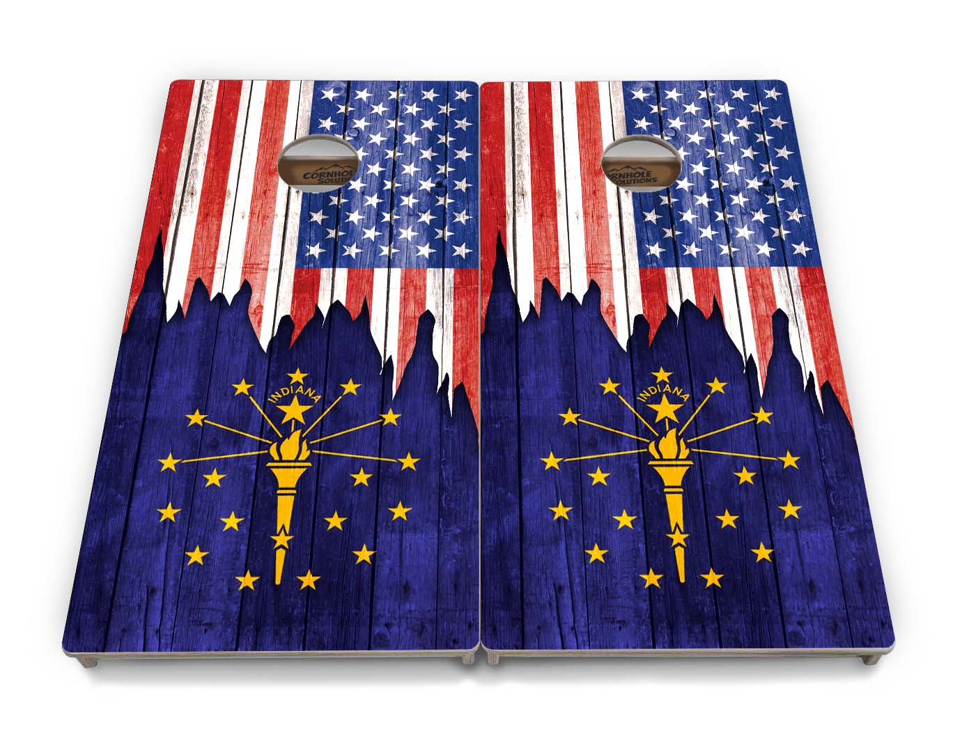 Regulation Cornhole Boards - State Flag Designs Hawaii to Maryland - 2'x4' Regulation Cornhole Set - 3/4″ Baltic Birch + UV Direct Print + UV Clear Coat