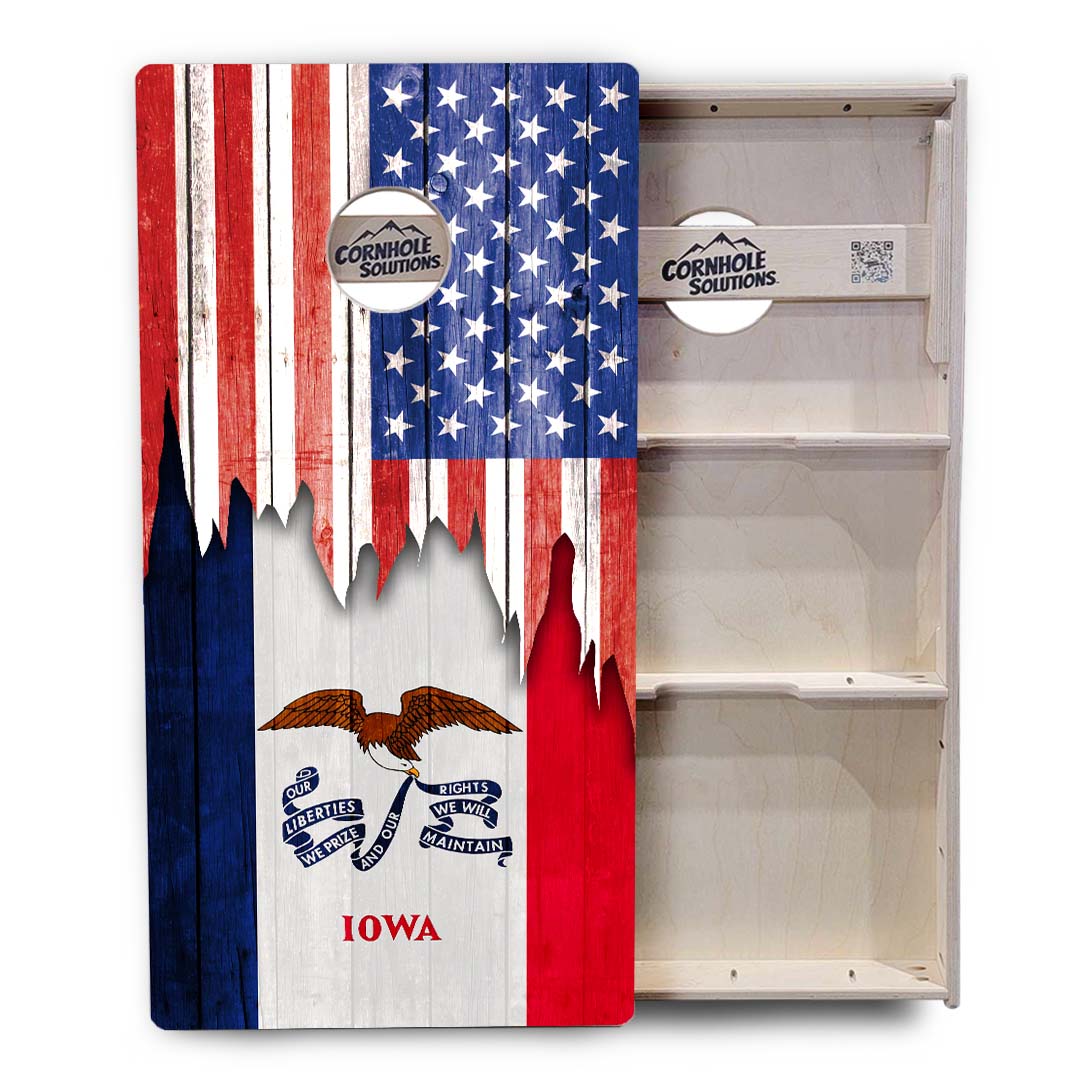 Regulation Cornhole Boards - State Flag Designs Hawaii to Maryland - 2'x4' Regulation Cornhole Set - 3/4″ Baltic Birch + UV Direct Print + UV Clear Coat