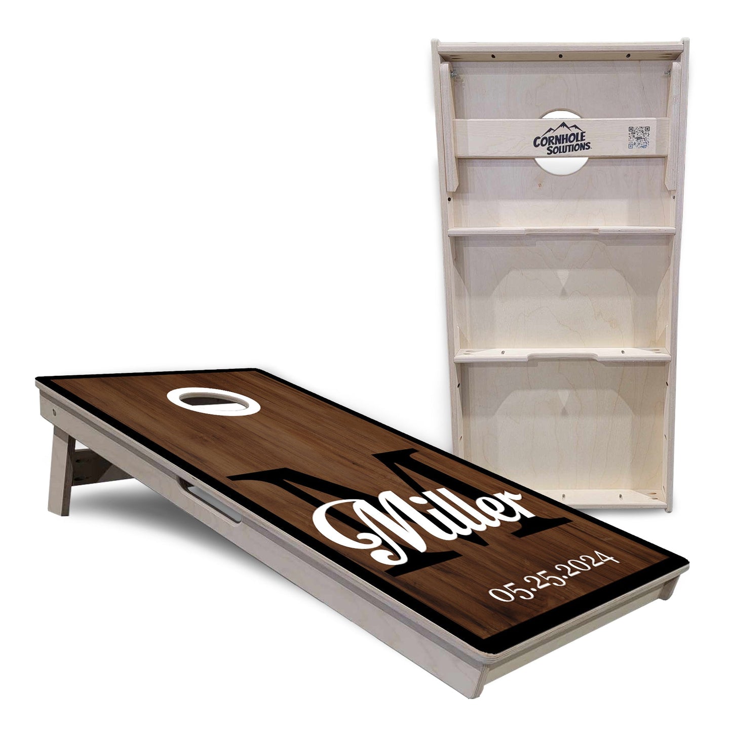 Regulation Wedding Cornhole Set - Wedding Design 2'x4' Regulation Cornhole Set - 3/4" Baltic Birch +UV Direct Print +UV Clear Coat