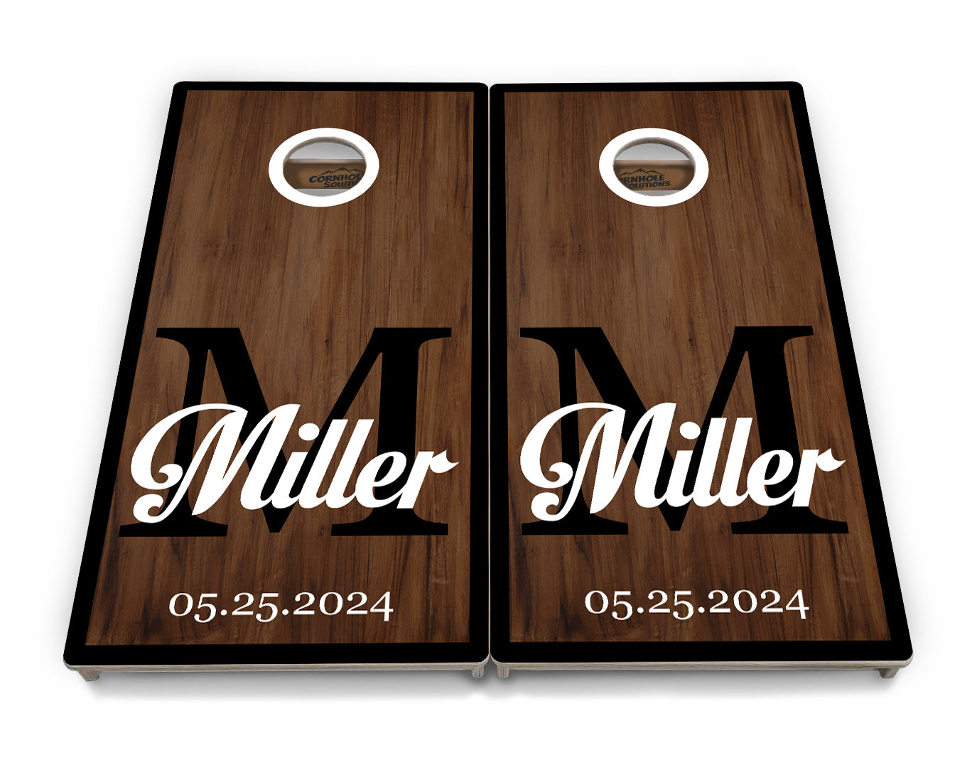 Regulation Wedding Cornhole Set - Wedding Design 2'x4' Regulation Cornhole Set - 3/4" Baltic Birch +UV Direct Print +UV Clear Coat