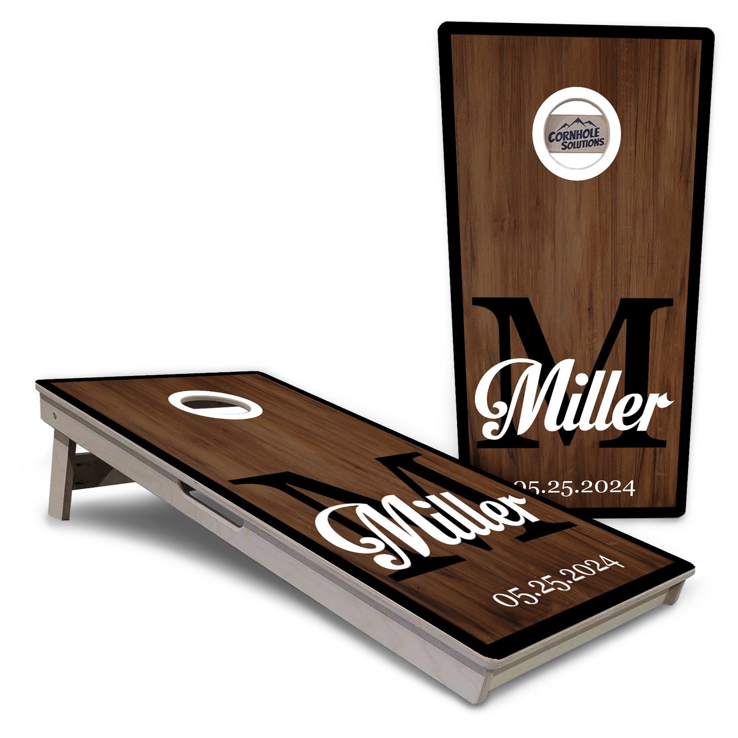 Regulation Wedding Cornhole Set - Wedding Design 2'x4' Regulation Cornhole Set - 3/4" Baltic Birch +UV Direct Print +UV Clear Coat