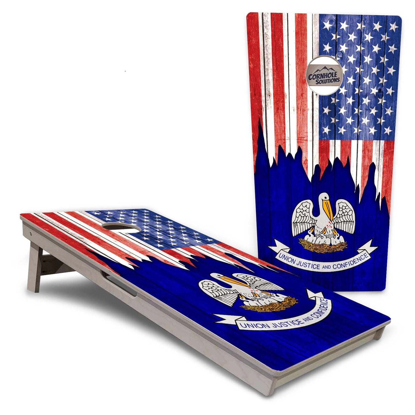 Regulation Cornhole Boards - State Flag Designs Hawaii to Maryland - 2'x4' Regulation Cornhole Set - 3/4″ Baltic Birch + UV Direct Print + UV Clear Coat