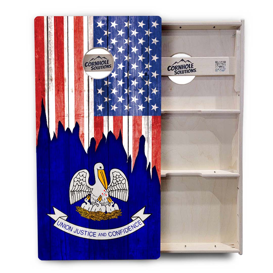 Regulation Cornhole Boards - State Flag Designs Hawaii to Maryland - 2'x4' Regulation Cornhole Set - 3/4″ Baltic Birch + UV Direct Print + UV Clear Coat