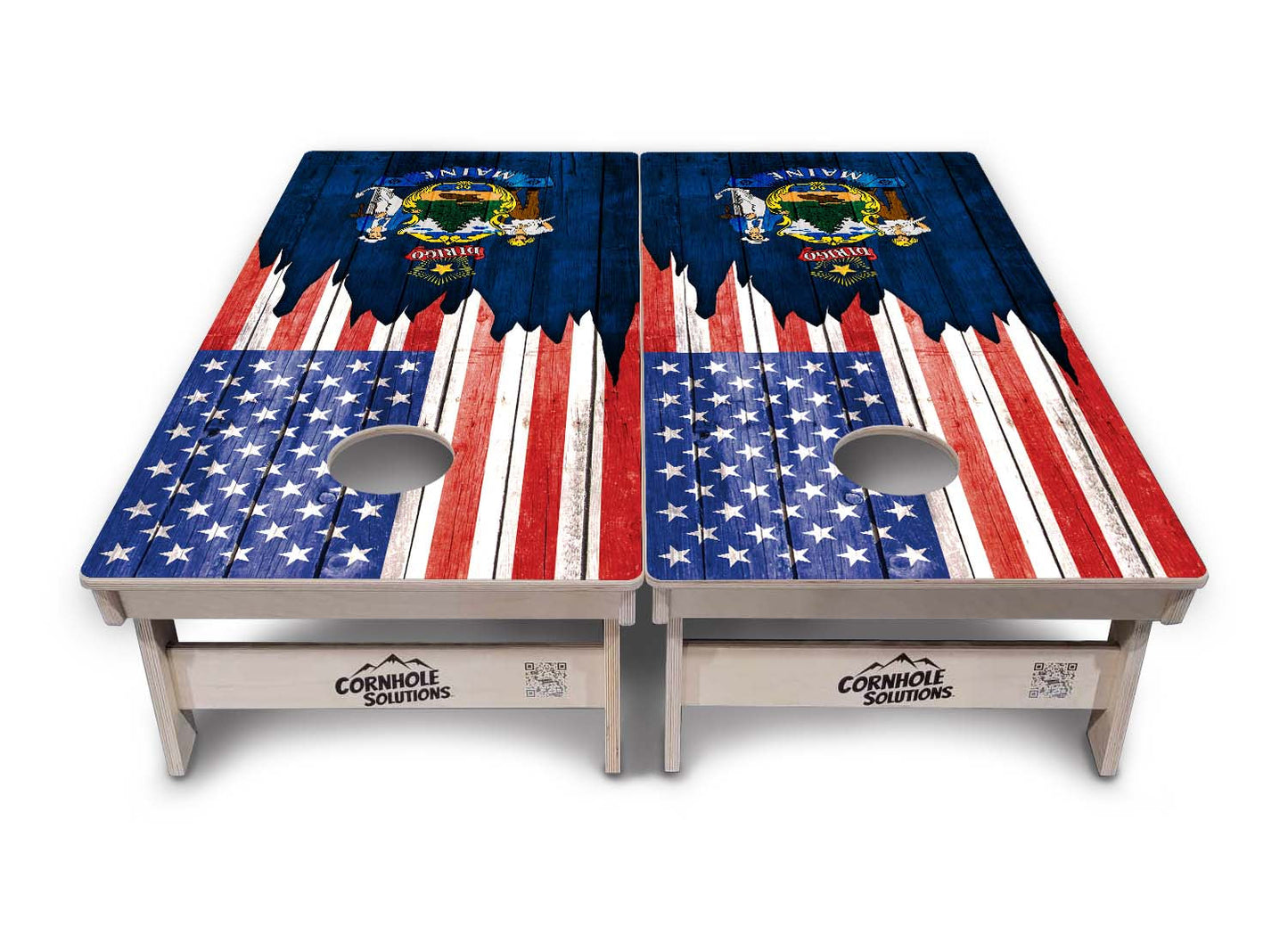 Regulation Cornhole Boards - State Flag Designs Hawaii to Maryland - 2'x4' Regulation Cornhole Set - 3/4″ Baltic Birch + UV Direct Print + UV Clear Coat