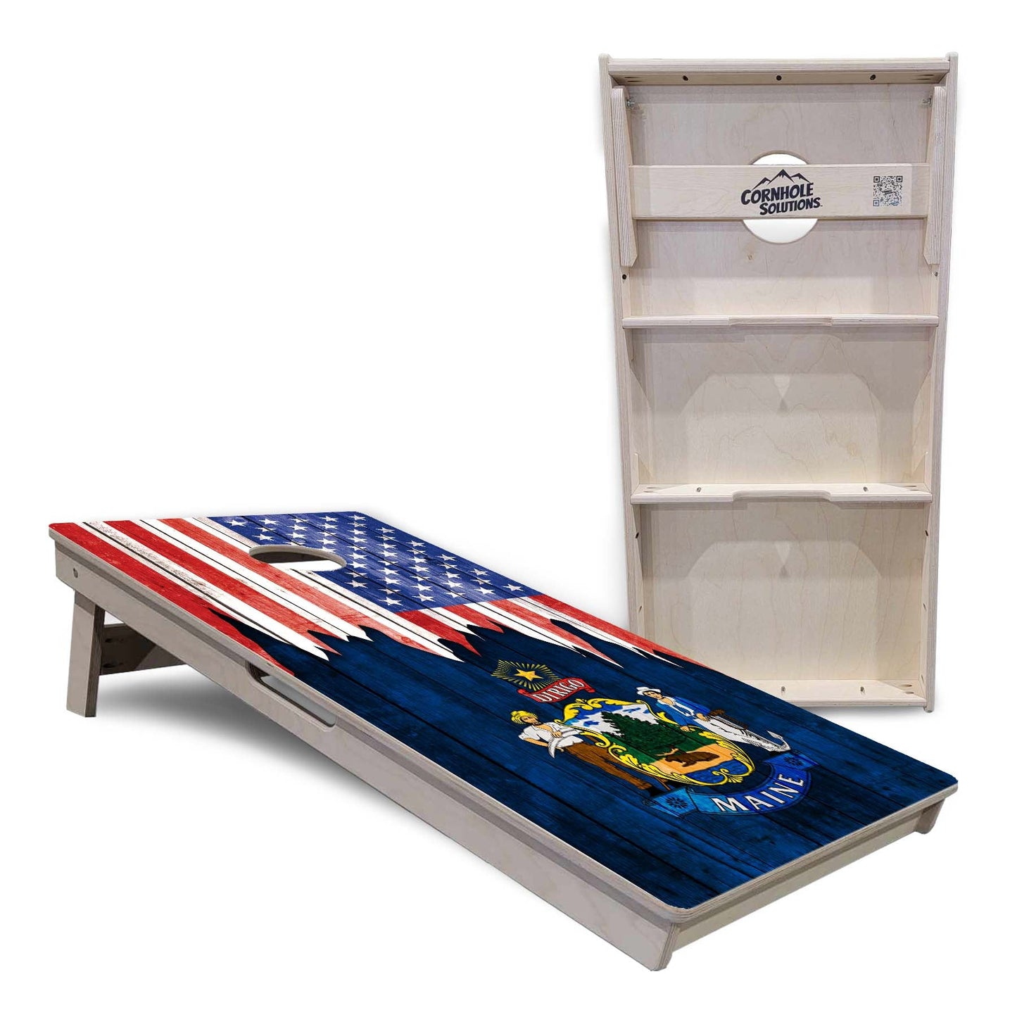 Regulation Cornhole Boards - State Flag Designs Hawaii to Maryland - 2'x4' Regulation Cornhole Set - 3/4″ Baltic Birch + UV Direct Print + UV Clear Coat