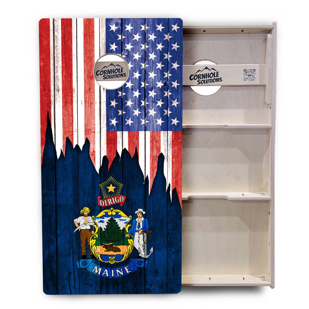 Regulation Cornhole Boards - State Flag Designs Hawaii to Maryland - 2'x4' Regulation Cornhole Set - 3/4″ Baltic Birch + UV Direct Print + UV Clear Coat
