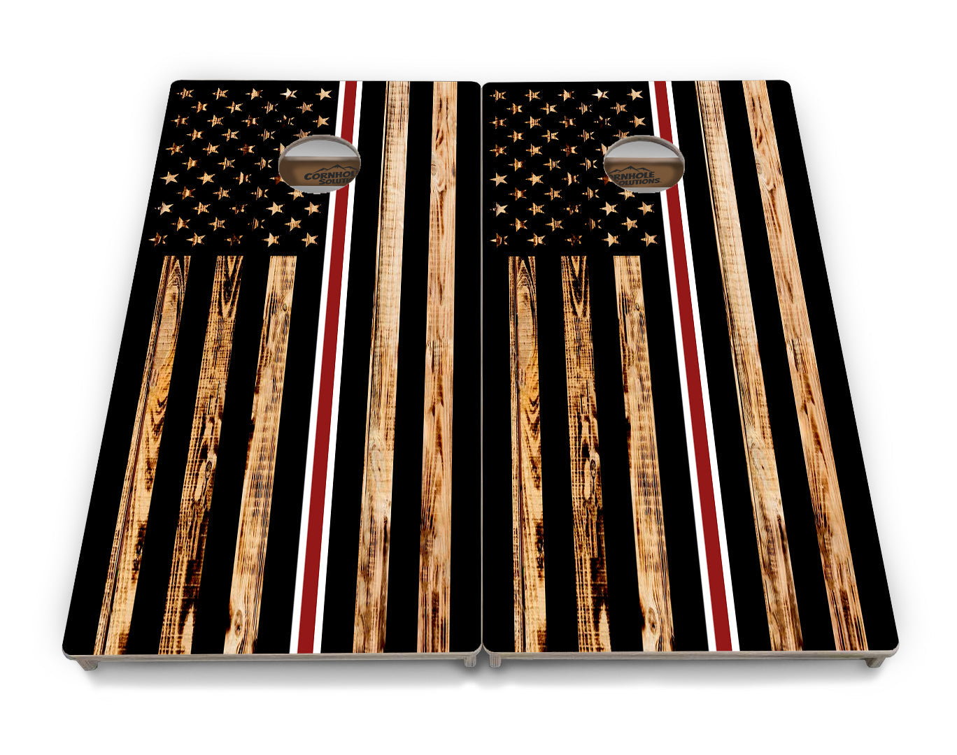 Regulation Cornhole Boards - Nurse Thin Line Flag - 2'x4' Regulation Cornhole Set - 3/4″ Baltic Birch - UV Direct Print + UV Clear Coat