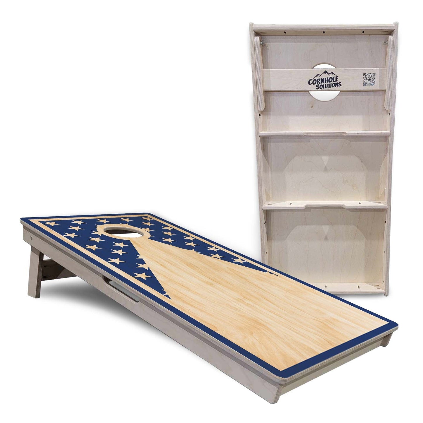 Regulation Cornhole Boards - Stars & Stripes Keyhole - 2'x4' Regulation Cornhole Set - 3/4″ Baltic Birch + UV Direct Print + UV Clear Coat