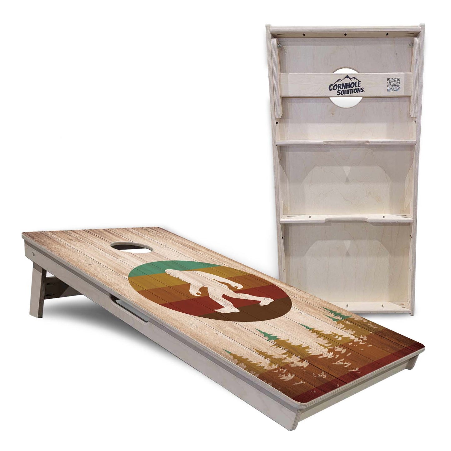 Regulation Conrhole Boards - Bigfoot Circle - 2'x4' Regulation Cornhole Set - 3/4″ Baltic Birch - UV Direct Print + UV Clear Coat