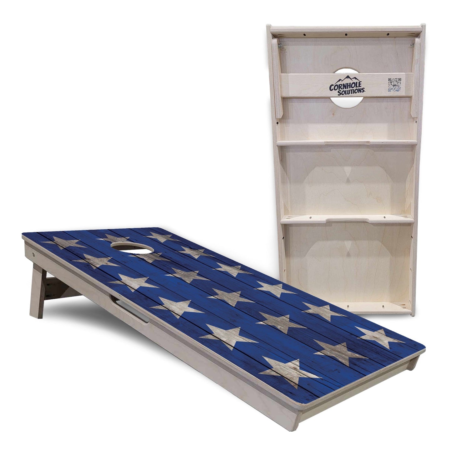 Regulation Cornhole Boards - Large Stars & Stripes Design Options - 2'x4' Regulation Cornhole Set - 3/4″ Baltic Birch + UV Direct Print + UV Clear Coat