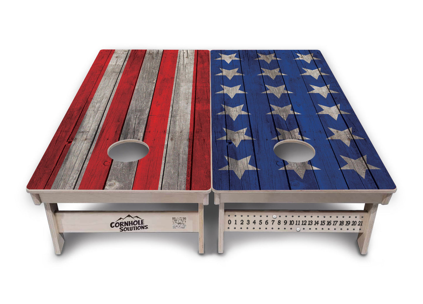 Regulation Cornhole Boards - Large Stars & Stripes Design Options - 2'x4' Regulation Cornhole Set - 3/4″ Baltic Birch + UV Direct Print + UV Clear Coat